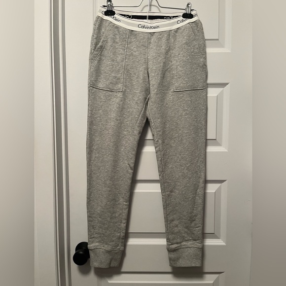 CALVIN KLEIN Heather Grey Sweat Pants - Picture 2 of 4
